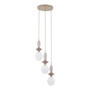 ZEN SABIA FUSO WHITE LAMPA WISZĄCA 3XE14 KOŁO - 11862