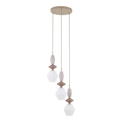 ZEN SABIA FUSO WHITE LAMPA WISZĄCA 3XE14 KOŁO - 11862