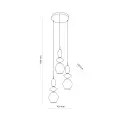 ZEN SABIA FUSO WHITE LAMPA WISZĄCA 3XE14 KOŁO - 11862