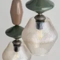 ZEN NEW BROWN FUSO COGNAC LAMPA WISZĄCA 3XE14 KOŁO - 11867
