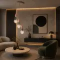ZEN NEW BROWN FUSO COGNAC LAMPA WISZĄCA 3XE14 KOŁO - 11867