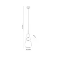 ZEN SABIA BOTTI WHITE LAMPA WISZĄCA 1XE14 - 11870