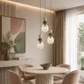 ZEN NEW BROWN BOTTI COGNAC LAMPA WISZĄCA 3XE14 KOŁO - 11877