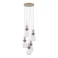 ZEN SABIA BOTTI WHITE LAMPA WISZĄCA 5XE14 KOŁO - 11874