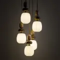 ZEN SABIA BOTTI WHITE LAMPA WISZĄCA 5XE14 KOŁO - 11874