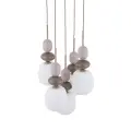 ZEN SABIA BOTTI WHITE LAMPA WISZĄCA 5XE14 KOŁO - 11874
