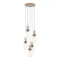 ZEN SABIA BOTTI WHITE LAMPA WISZĄCA 5XE14 KOŁO - 11874