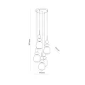 ZEN SABIA BOTTI WHITE LAMPA WISZĄCA 5XE14 KOŁO - 11874