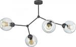Lampa sufitowa w stylu retro z czterema szklanymi kloszami kulami, kolor grafitowy do salonu 4xE27 FAIRY - 2730