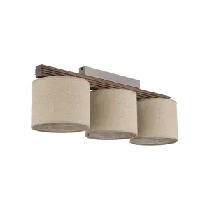 VIGA SHADE ORZECH LAMPA SUFITOWA 3XE27 - 11846