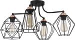 Lampa sufitowa w stylu loftowym, druciane klosze na gwint 4xE27 do salonu GALAXY - 1645