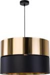 Lampa wisząca do wnętrz glamour - czarno-złoty elegancki abażur 1xE27 Ø50cm HILTON - 4346