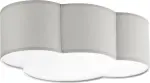 Szara lampa sufitowa w kształcie chmurki z białą blendą do pokoju dziecka 2xE27 CLOUD MINI - 3144