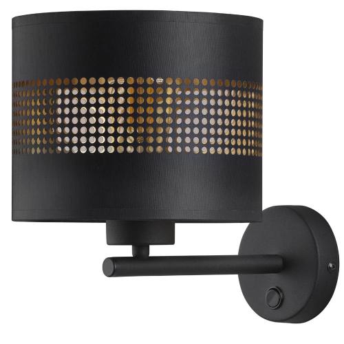 Kinkiet ścienny z serii TAGO BLACK, elegancki abażur 1xE27, nowoczesne oświetlenie do domu 3210 TK Lighting