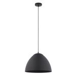 Czarna lampa wisząca FARO regulowany zwis, metalowy klosz 34 cm, oświetlenie do kuchni - 3194