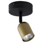 Stylowa czarna lampa sufitowa z połyskującym reflektorem z serii TOP do kuchni i salonu - 3301