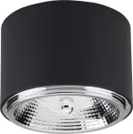 Czarna lampa natynkowa, szeroka tuba Ø11,3cm do przedpokoju, korytarza 1xAR111 GU10 MORIS BLACK - 3366