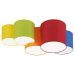 Lampa sufitowa z kolorowymi abażurami do pokoju dziecięcego 5xE27 MONA KIDS - 3277