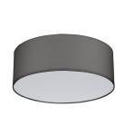 Nowoczesna lampa sufitowa z grafitowym abażurem i białą blendą Ø45cm do przepokoju 4xE27 RONDO - 1087