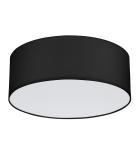 Lampa sufitowa z czarnym abażurem i białą blendą Ø45cm do nowoczesnego salonu 4xE27 RONDO - 1088