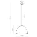 Minimalistyczna lampa wisząca FARO z białym metalowym kloszem do domowych wnętrz 3192 TK Lighting