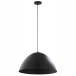 Czarna lampa wisząca z metalowym kloszem kopułą do wnętrz w stylu retro FARO NEW BLACK 1xE27 - 6006