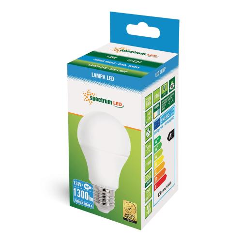ŻARÓWKA LED 13W 6000K E27 WOJ+13891 SPECTRUMLED