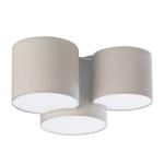 Lampa sufitowa nowoczesna z trzema jasnobrązowymi abażurami 3xE27 MONA NATURE - 6591