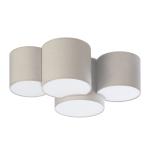 Lampa sufitowa z czterema połączonymi, jasnobrązowymi abażurami 4xE27 MONA NATURE - 6592