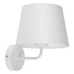 Biała lampa ścienna subtelna dekoracja do eleganckiej sypialni MAJA WHITE na E27 - 1882