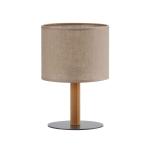 Lampka nocna z lnianym kloszem do sypialni w stylu rustykalnym DEVA NATURE 1xE27 - 5192