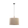 Stylowa lampa wisząca z lnianym abażurem w kształcie walca DEVA NATURE 6107 1xE27 TK Lighting