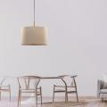 Stylowa lampa wisząca z lnianym abażurem w kształcie walca DEVA NATURE 6107 1xE27 TK Lighting