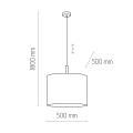 Stylowa lampa wisząca z lnianym abażurem w kształcie walca DEVA NATURE 6107 1xE27 TK Lighting