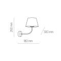 Elegancki kinkiet ścienny CHICAGO z tkaninowym abażurem, idealny do wnętrz klasycznych i nowoczesnych 4186 TK Lighting
