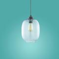 Subtelna lampa wisząca ze szklanym, podłużnym niebieskim kloszem do jadalni 1xE27 ELIO 3182 TK Lighting