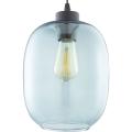 Subtelna lampa wisząca ze szklanym, podłużnym niebieskim kloszem do jadalni 1xE27 ELIO 3182 TK Lighting