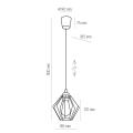 Lampa wisząca z drucianym kloszem o geometrycznym kształcie do salonu 1xE27 GALAXY 1642 TK Lighting