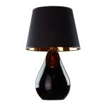 Czarno-złota lampa stołowa ze szklaną podstawą 66cm wysokości LACRIMA BLACK 1xE27 - 5454
