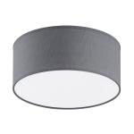 Szara lampa sufitowa z białą blendą do sypialni Ø30cm nowoczesna RONDO GRAY - 3332