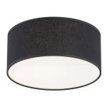 Czarna lampa sufitowa z białą blendą do sypialni Ø50cm RONDO BLACK 4xE27 - 3335