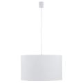 Biała, stylowa lampa wisząca w nowoczesnym stylu do jadalni Ø30cm RONDO WHITE 1xE27 3460 TK Lighting