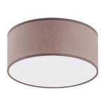 Lampa sufitowa okrągła z abażurem w kolorze cappuccino i białą blendą RONDO CAPPUCCINO 4xE27 - 3337