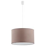Lampa wisząca do salonu, klasyczny abażur w kolorze cappuccino RONDO CAPPUCCINO 1xE27 - 3466