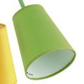 Lampa sufitowa z trzema kolorowymi abażurami na elastycznych ramionach do pokoju dziecięcego 3xE27 WIRE COLOUR TK Lighting
