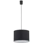 Lampa wisząca z czarnym abażurem białym wewnątrz Ø30cm nad stół do nowoczesnego salonu RONDO BLACK 1xE27 - 3464