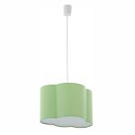 Zielona lampa wisząca w kształcie chmurki z białą blendą CLOUD 1xE27 - 6076