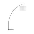 Czarno-biała, wysoka lampa podłogowa 245cm do przestronnych, nowoczesnych wnętrz MOBY WHITE 3060 1xE27 TK Lighting