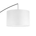 Czarno-biała, wysoka lampa podłogowa 245cm do przestronnych, nowoczesnych wnętrz MOBY WHITE 3060 1xE27 TK Lighting