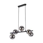 Lampa wisząca do wnętrz w loftowym stylu, pięć kulistych kloszy, idealna nad stół ESTERA BLACK 5xG9 - 6707